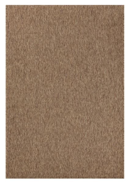 Craft Serisi Kahve Balık Sırtı Desen Hasır Dokulu Dokuma Halı S-0456