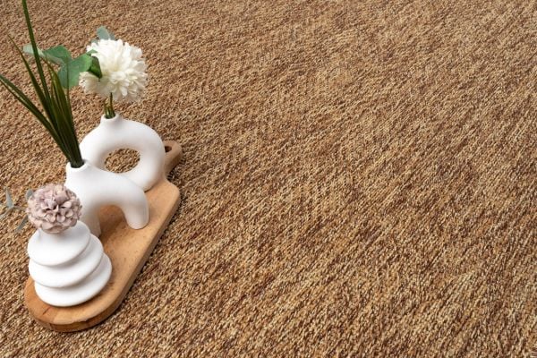 Craft Serisi Kahve Balık Sırtı Desen Hasır Dokulu Dokuma Halı S-0456