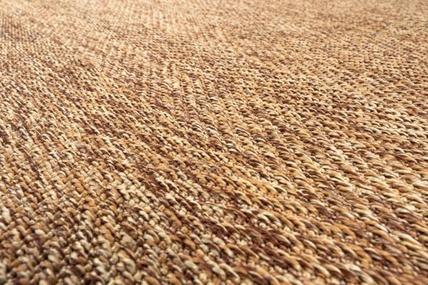 Craft Serisi Kahve Balık Sırtı Desen Hasır Dokulu Dokuma Halı S-0456