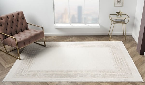 Armony Serisi Akrilik Dokuma Bej Makine Halısı AR008A