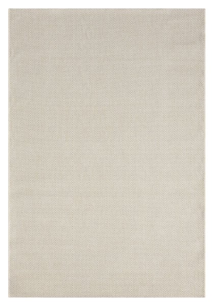 Craft Serisi Krem Balık Sırtı Desen Hasır Dokulu Dokuma Halı S-0457