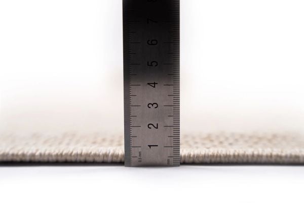 Craft Serisi Krem Balık Sırtı Desen Hasır Dokulu Dokuma Halı S-0457