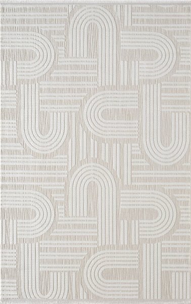 Tablo Serisi Krem Gri Tozumaz Antialerjik Makine Halısı TL005A