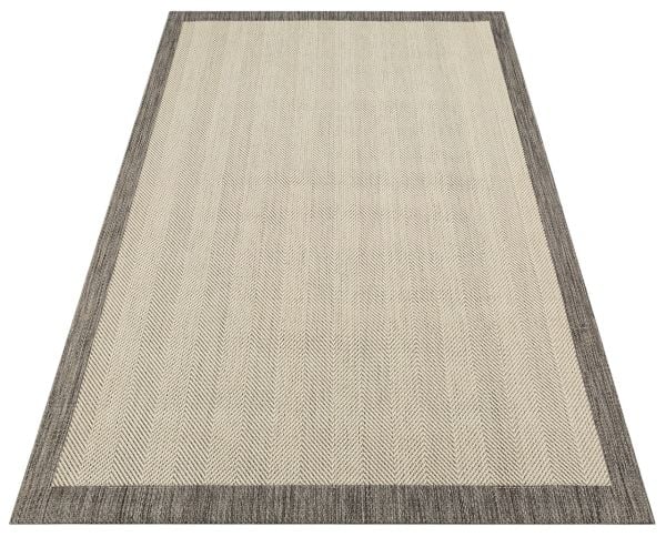 Sisal Serisi Bej Kaymaz Tabanlı Yıkanabilir Hasır Dokuma Halı TU-0351