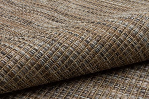 Sisal Serisi Kahverengi Kaymaz Tabanlı Yıkanabilir Hasır Dokuma Halı TU-0352
