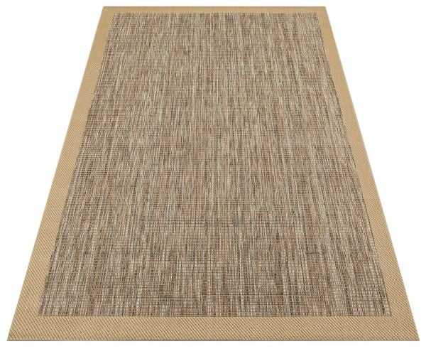 Sisal Serisi Kahverengi Kaymaz Tabanlı Yıkanabilir Hasır Dokuma Halı TU-0352