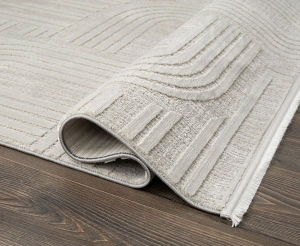 Tablo Serisi Gri Tozumaz Antialerjik Makine Halısı TL007A