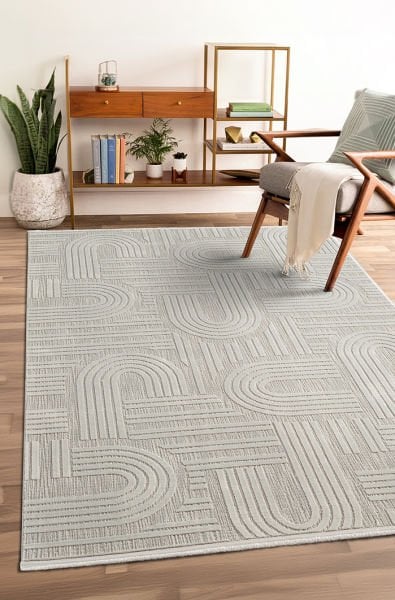 Tablo Serisi Gri Tozumaz Antialerjik Makine Halısı TL007A