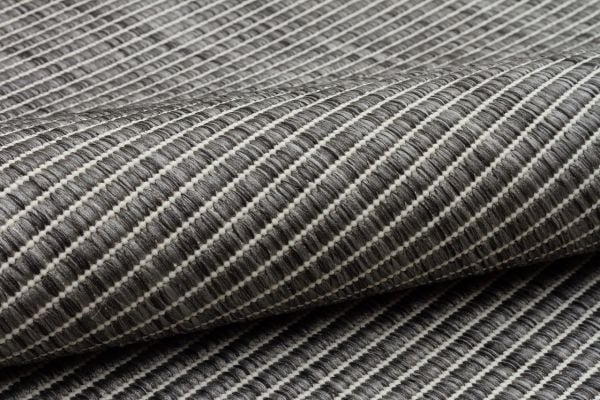 Sisal Serisi Gri Krem Kaymaz Tabanlı Yıkanabilir Hasır Dokuma Halı TU-0356