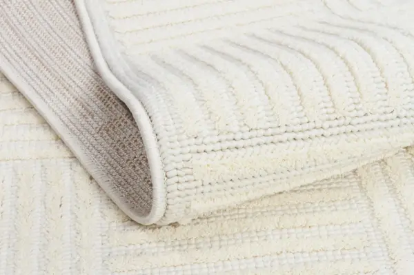 Peru Serisi Krem Renk Yumuşak Dokuma Halı T-LP01