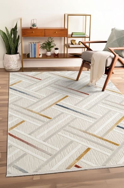 Tablo Serisi Renkli Tozumaz Antialerjik Makine Halısı TL003A