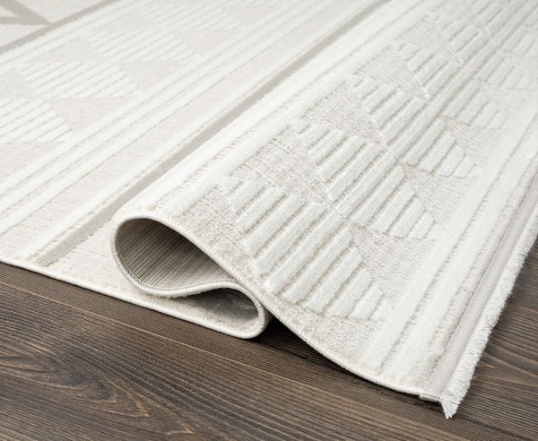 Tablo Serisi Krem Gri Tozumaz Antialerjik Makine Halısı TL004A