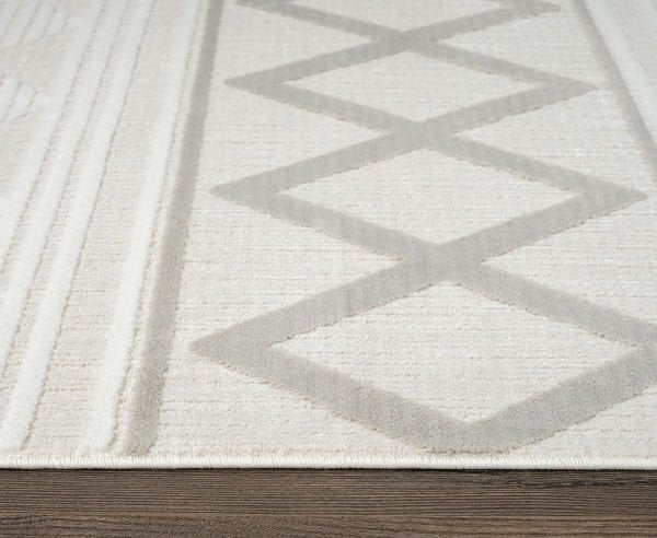 Tablo Serisi Krem Gri Tozumaz Antialerjik Makine Halısı TL004A