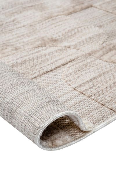 Globe Serisi Geometrik Vizon Dokuma Makine Halısı C-7001