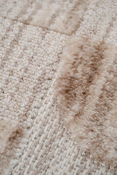 Globe Serisi Geometrik Vizon Dokuma Makine Halısı C-7001