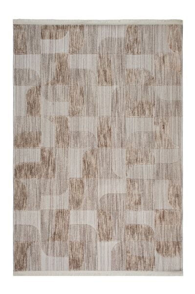 Globe Serisi Geometrik Vizon Dokuma Makine Halısı C-7001