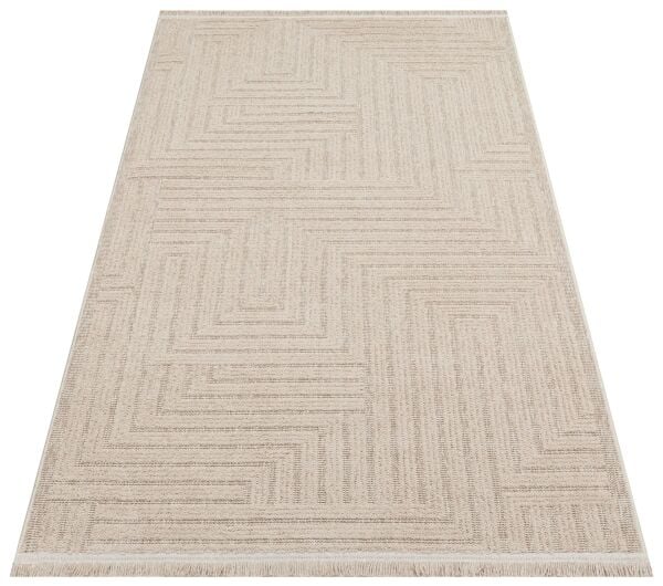 Peru Serisi Bej Renk Yumuşak Dokuma Halı T-LP06