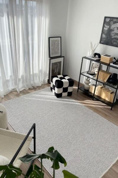 Gues Serisi Gri Yumuşak Dokulu Yüksek Kalite Makine Halısı AP-7411