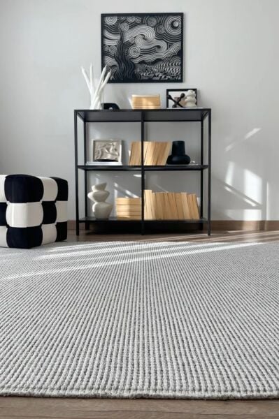 Gues Serisi Gri Yumuşak Dokulu Yüksek Kalite Makine Halısı AP-7411