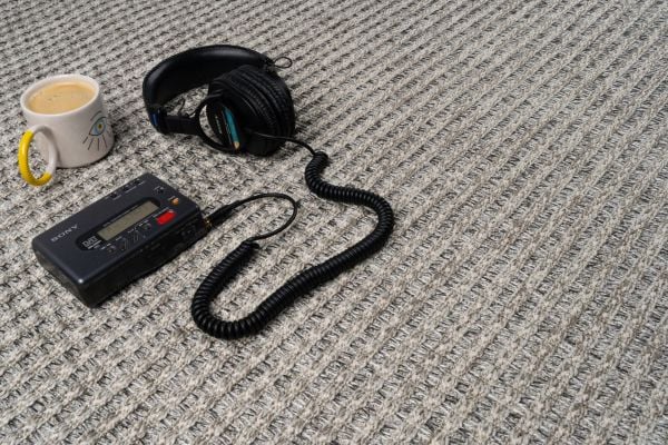 Craft Serisi Gri Hasır Dokulu Dokuma Halı S-0450