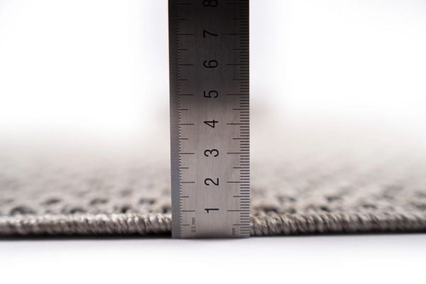 Craft Serisi Gri Hasır Dokulu Dokuma Halı S-0450