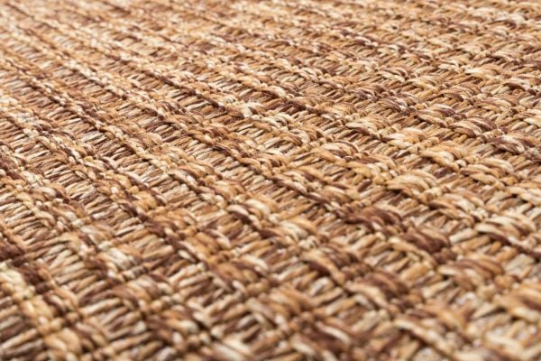 Craft Serisi Kahve Hasır Dokulu Dokuma Halı S-0451