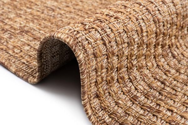 Craft Serisi Kahve Hasır Dokulu Dokuma Halı S-0451