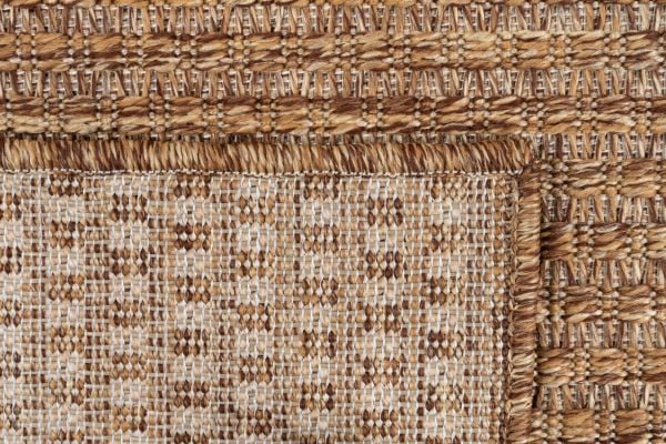 Craft Serisi Kahve Hasır Dokulu Dokuma Halı S-0451