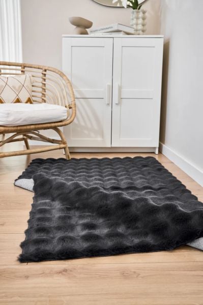 Molecule Serisi Antrasit Yıkanabilir Dokuma Tabanlı Yumuşak Halı AP-9206