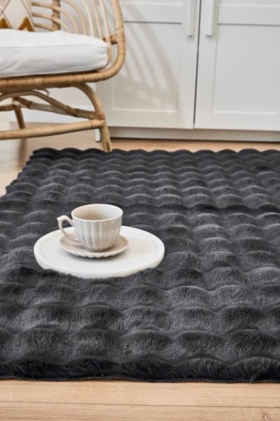 Molecule Serisi Antrasit Yıkanabilir Dokuma Tabanlı Yumuşak Halı AP-9206