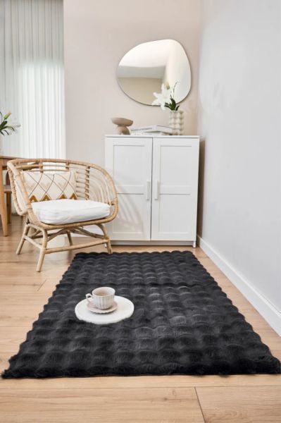 Molecule Serisi Antrasit Yıkanabilir Dokuma Tabanlı Yumuşak Halı AP-9206