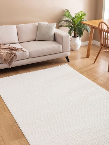 Peru Serisi Krem Renk Bukle Dokuma Halı TU-RP01