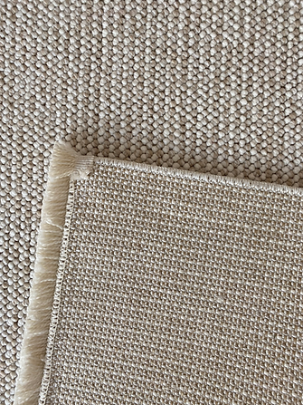 Amore Serisi Bej Bukle Dokuma Toz Vermez Makine Halısı EK-0257