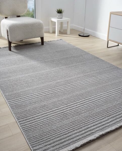 Peru Serisi Gri Renk Yumuşak Dokuma Halı S-0950G