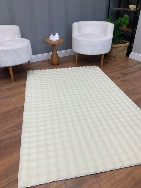 Molecule Serisi Krem Yıkanabilir Dokuma Tabanlı Yumuşak Halı AP-9209