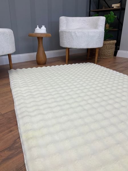 Molecule Serisi Krem Yıkanabilir Dokuma Tabanlı Yumuşak Halı AP-9209