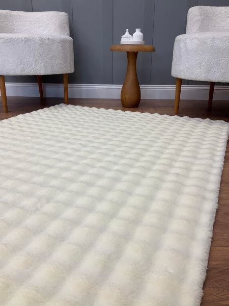 Molecule Serisi Krem Yıkanabilir Dokuma Tabanlı Yumuşak Halı AP-9209