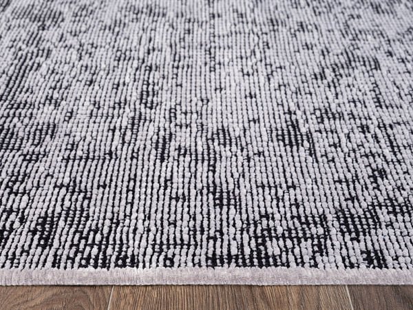 Pixel Serisi Gri Yıkanabilir Dokuma Pamuk Tabanlı Halı PX001A