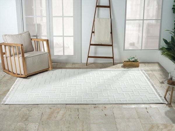 Amore Serisi Bukle Dokuma Ekru Renk Halı EF002A