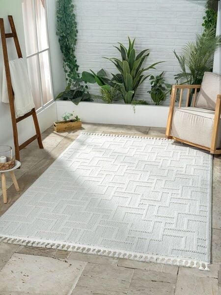 Amore Serisi Bukle Dokuma Ekru Renk Halı EF002A