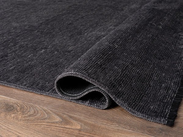 Pixel Serisi Antrasit Yıkanabilir Dokuma Pamuk Tabanlı Halı PX003A