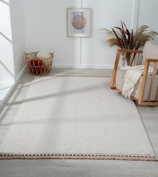 Amore Serisi Bukle Dokuma Bej Renk Halı EF005A