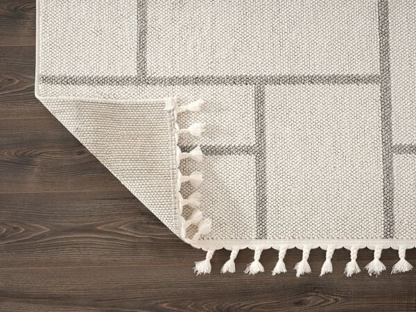 Amore Serisi Krem Gri Bukle Dokuma Halı EF007A