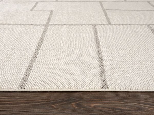 Amore Serisi Krem Gri Bukle Dokuma Halı EF007A