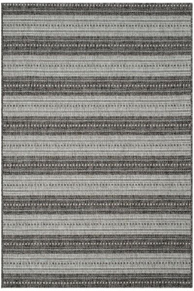 Craft Serisi Antrasit Etnik Desen Hasır Dokulu Halı S-0458