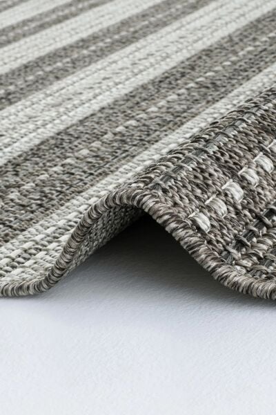 Craft Serisi Antrasit Etnik Desen Hasır Dokulu Halı S-0458