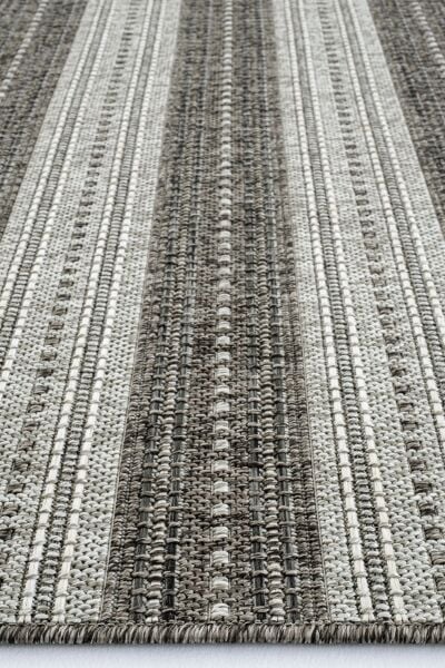 Craft Serisi Antrasit Etnik Desen Hasır Dokulu Halı S-0458