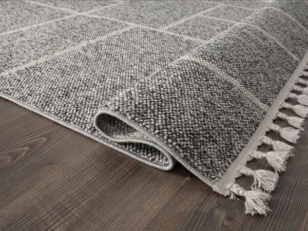 Amore Serisi Gri Renk Bukle Dokuma Halı EF008A