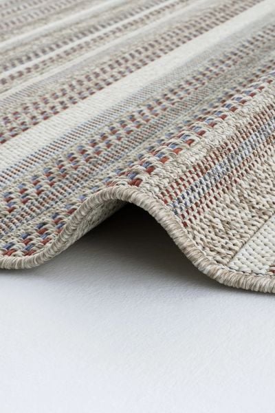 Craft Serisi Bordo Etnik Desen Hasır Dokulu Halı S-0459