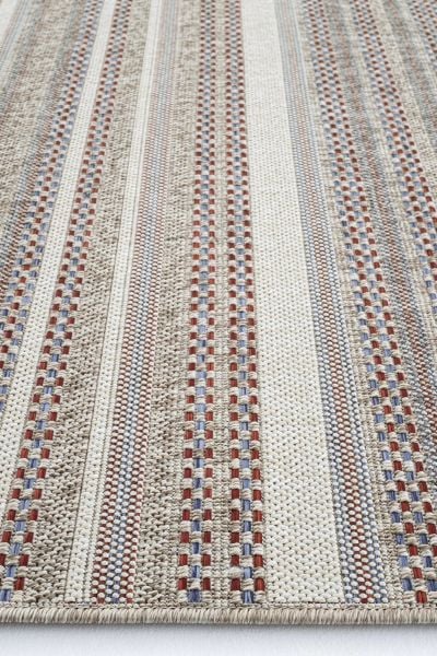 Craft Serisi Bordo Etnik Desen Hasır Dokulu Halı S-0459